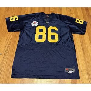 Nike Team Michigan Wolverines #86 Football Jersey XXL +2 Rose Bowl Patch Navy